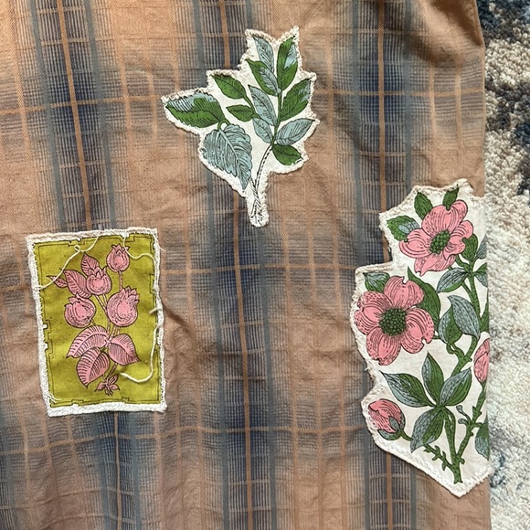 Upcycled free people plaid patched woodland fairy witch / faerie nymph skirt - Picture 12 of 12